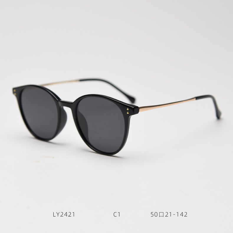 Retro Round Polarized Sunglasses Tortoiseshell Tr90 Unisex Style_voghion.com
