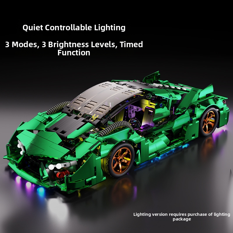 Voiture de sport miniature verte électroplaquée compatible, modèle 3000 ans, télécommandée, jouet idéal pour un cadeau d'anniversaire d'enfant._voghion.com