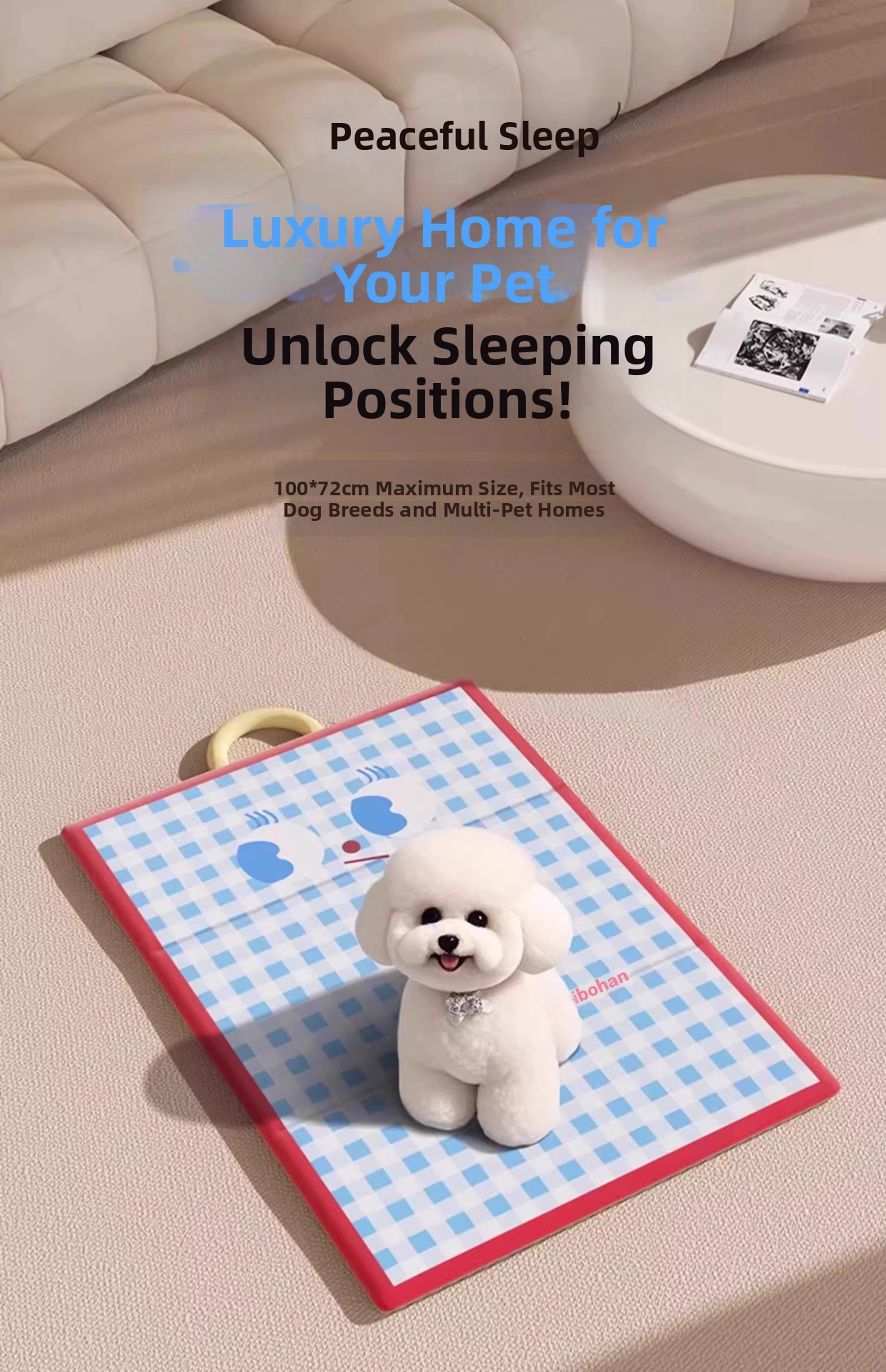 Tapis rafraîchissant pour chien et chat matelas imperméable été_voghion.com