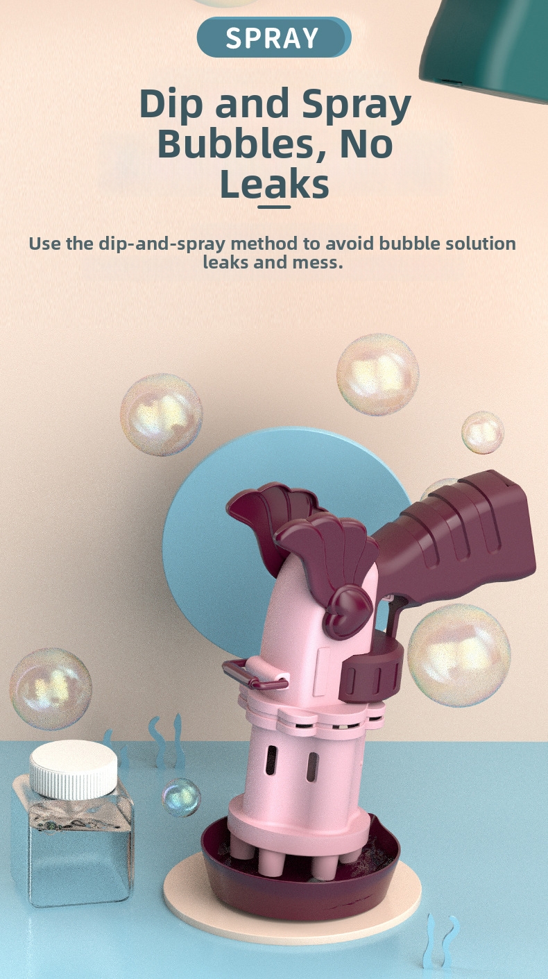 Macchina per bolle di sapone ali di cuore a prova di perdite_voghion.com