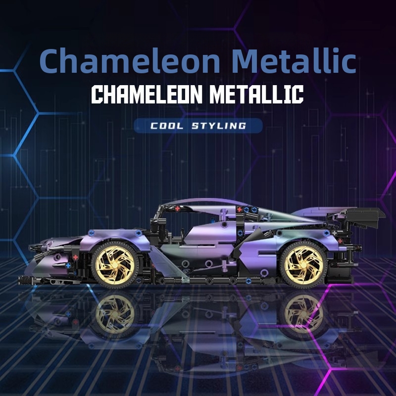 Blocos de montar de carro de corrida com controle remoto, compatíveis com o modelo de carro esportivo Apollo Rambo, brinquedo para meninos._voghion.com