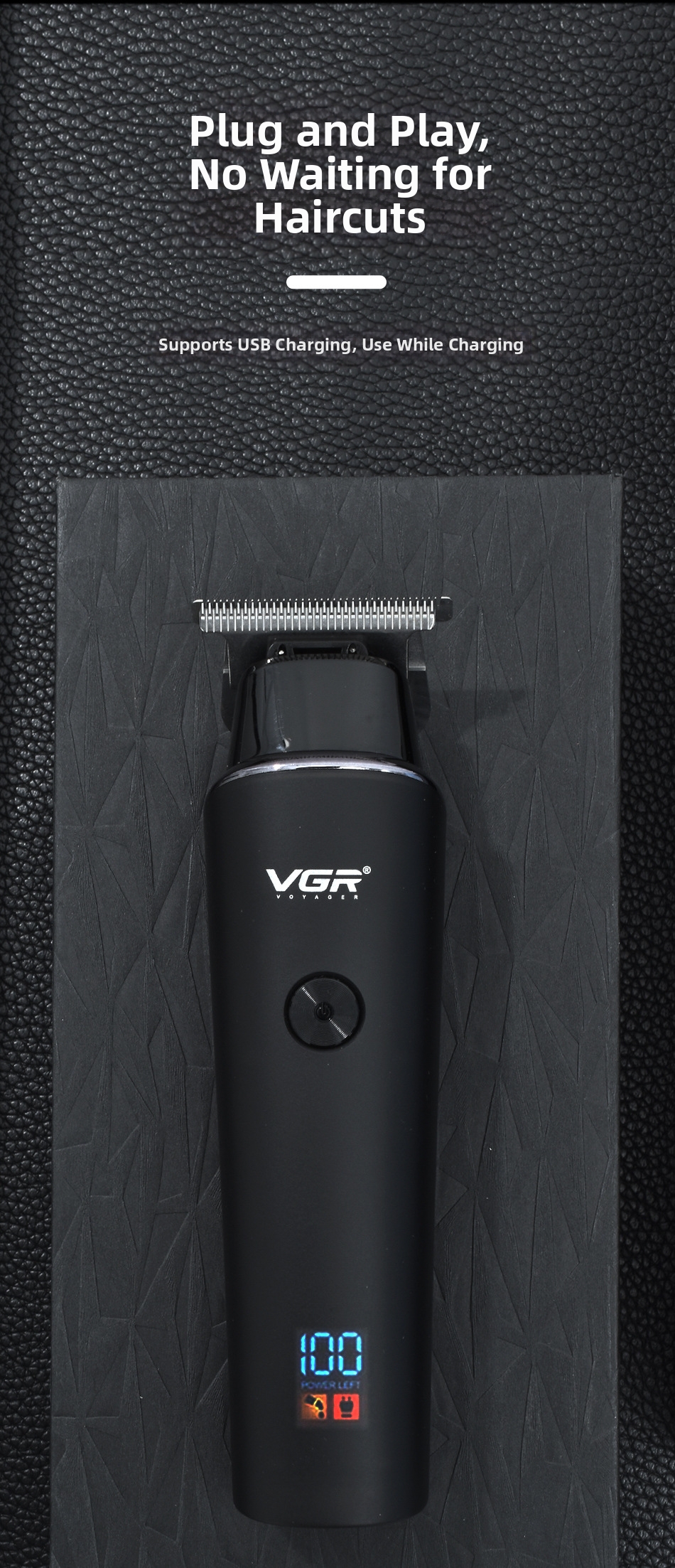 Electric Hair Clipper Salon Quality Professional Hair Trimmer_voghion.com