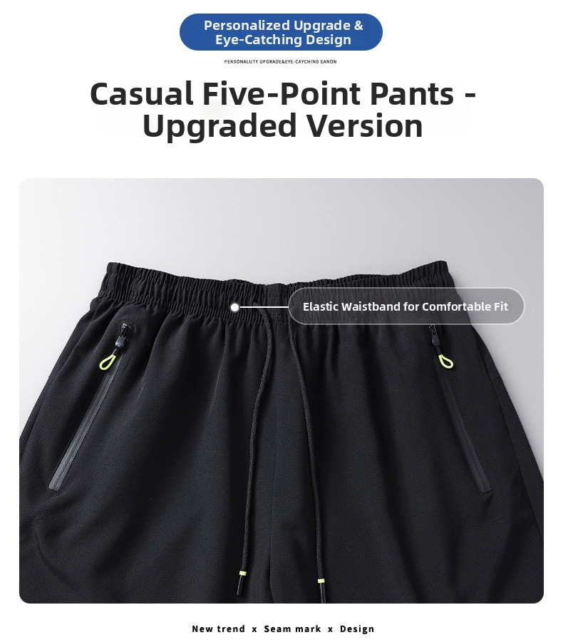 Herrenbekleidung in Übergrößen: Dünne, dehnbare Badeshorts aus atmungsaktivem, lässigem Material, bequem und locker geschnitten._voghion.com