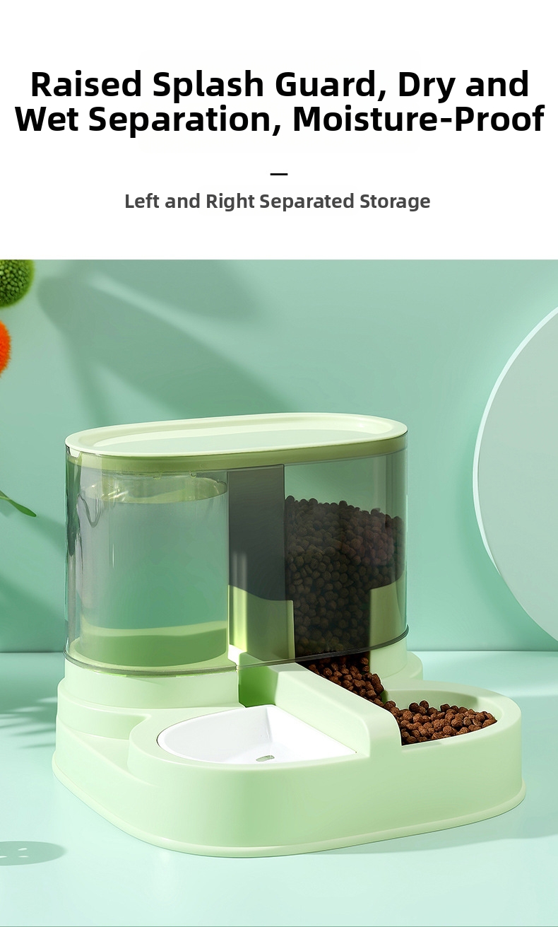 Automatic Pet Feeder And Waterer Combo For Dogs And Cats_voghion.com