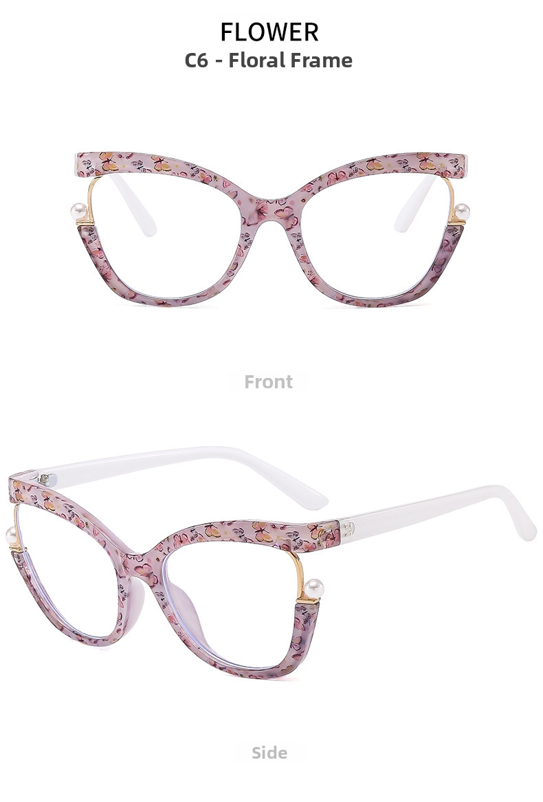Cat Eye Blaulichtfilterbrille Für Damen Retro Stil Pc Brille_voghion.com