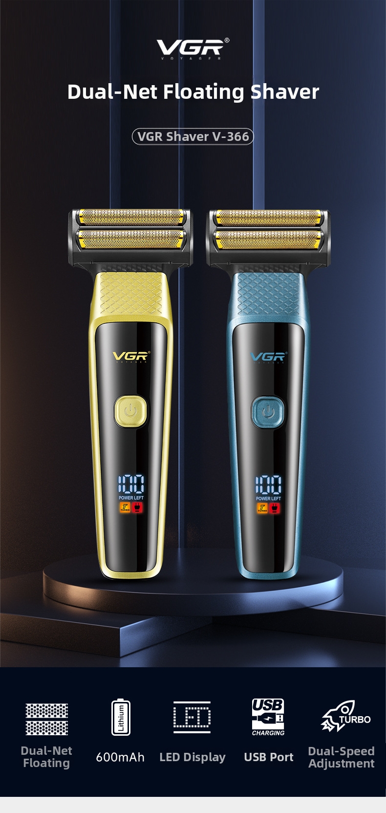 Retro Electric Hair Trimmer 3 In 1 Set With Shaver And Trimmer_voghion.com