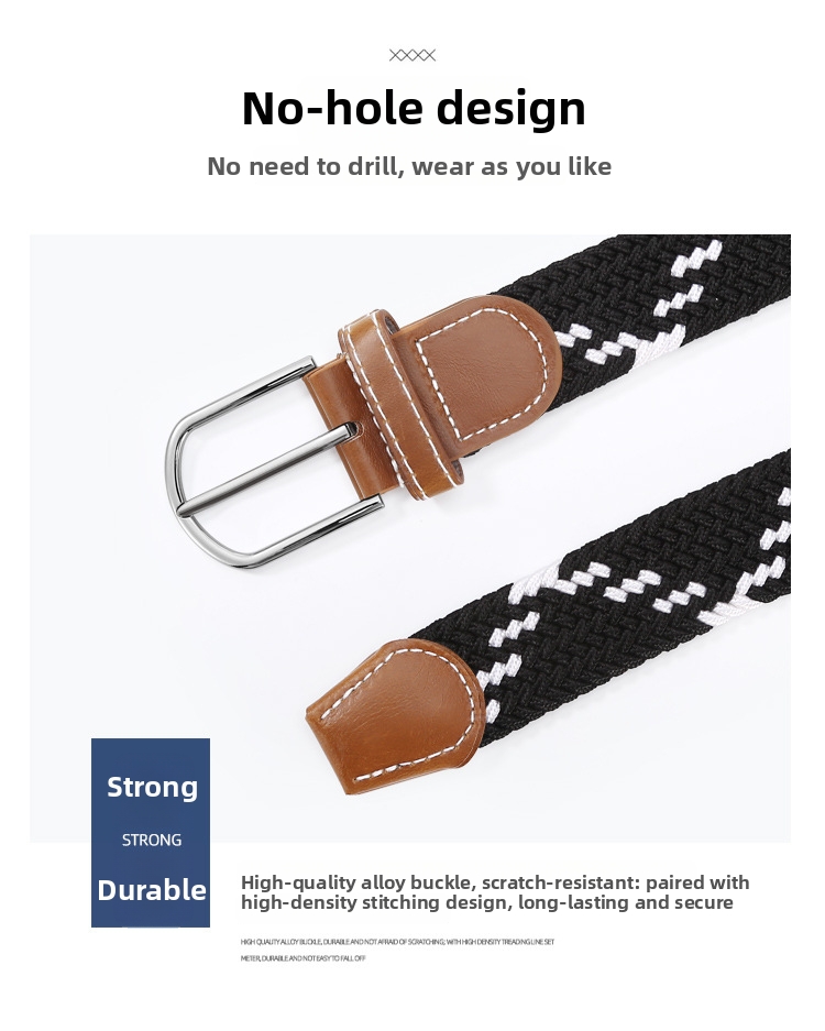 Elastic Woven Canvas Belt For Men And Women Korean Style Accessory_voghion.com