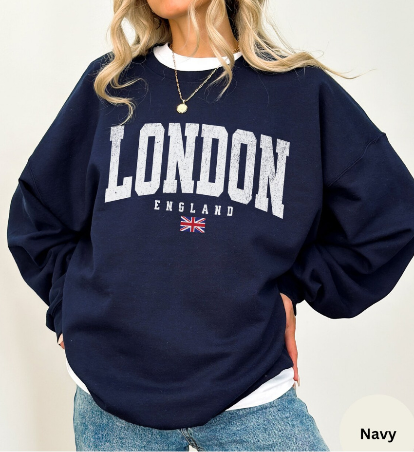 Women's Large Letter Print Pullover Sweatshirt Casual Loose Long Sleeve Top For Autumn Winter European American Style_ecoleips.com