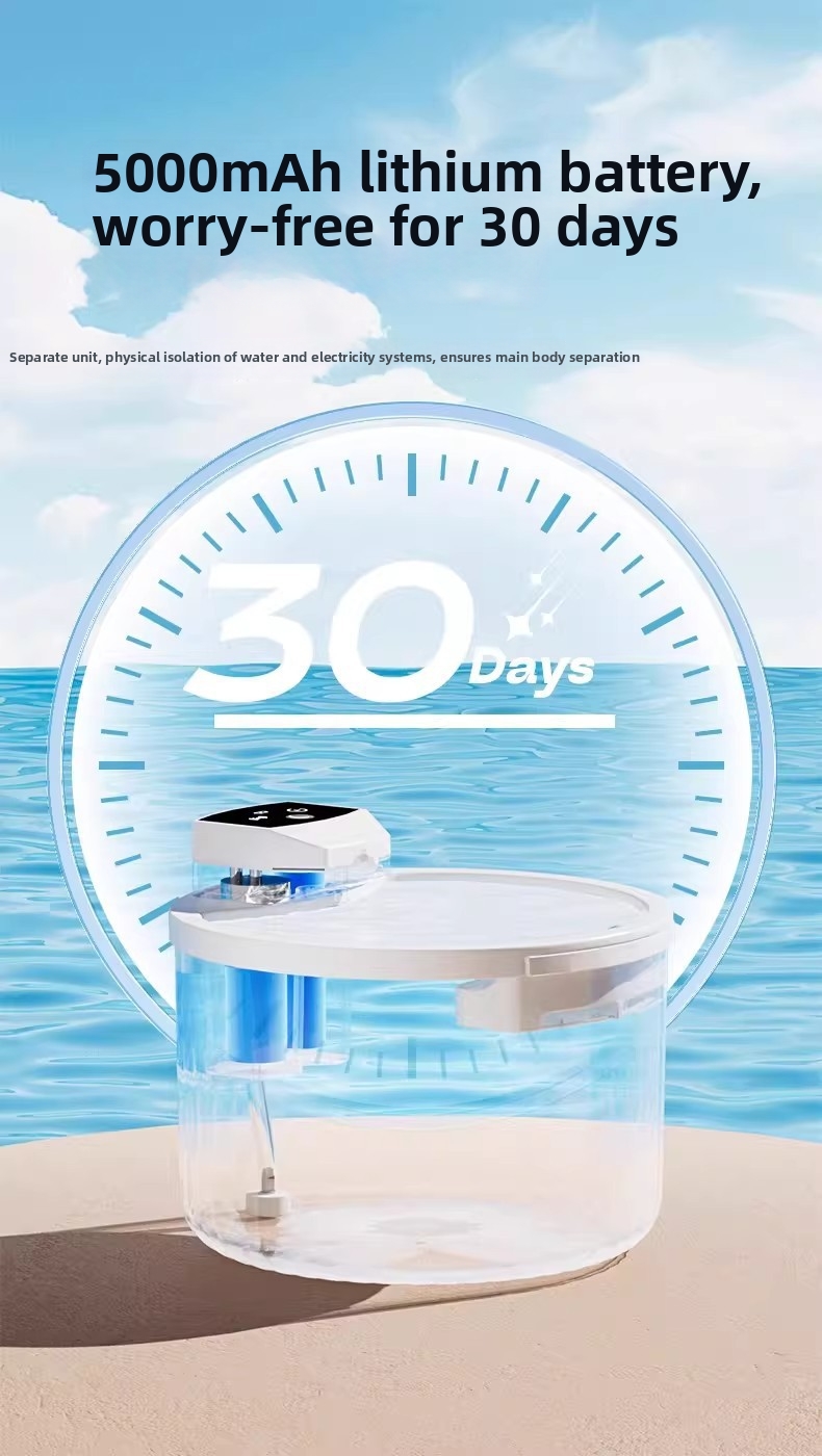 Automatic Wireless Sensor Cat Water Fountain Portable Pet Bowl_voghion.com