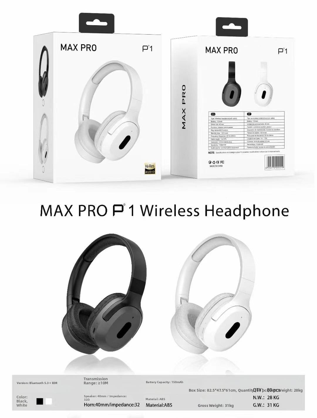 Écouteurs Bluetooth sans fil avec basses puissantes et rétractables pour téléphones portables - Vente directe d'usine - Offre transfrontalière en gros_voghion.com