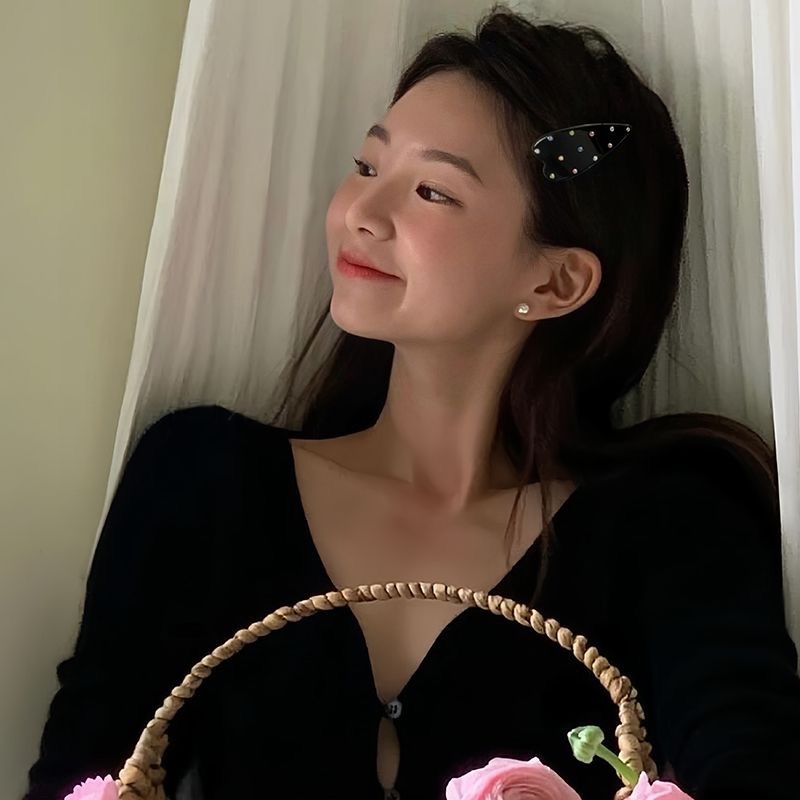 fever同款彩钻发夹韩系高级感侧边刘海夹甜美少女百搭碎发鸭嘴夹|undefined