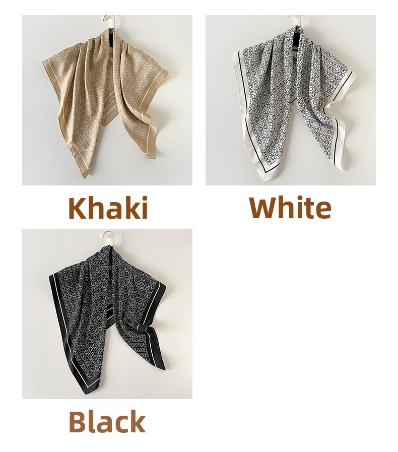 Square Printed Scarf For Women, Stylish Spring Summer Shawl_voghion.com
