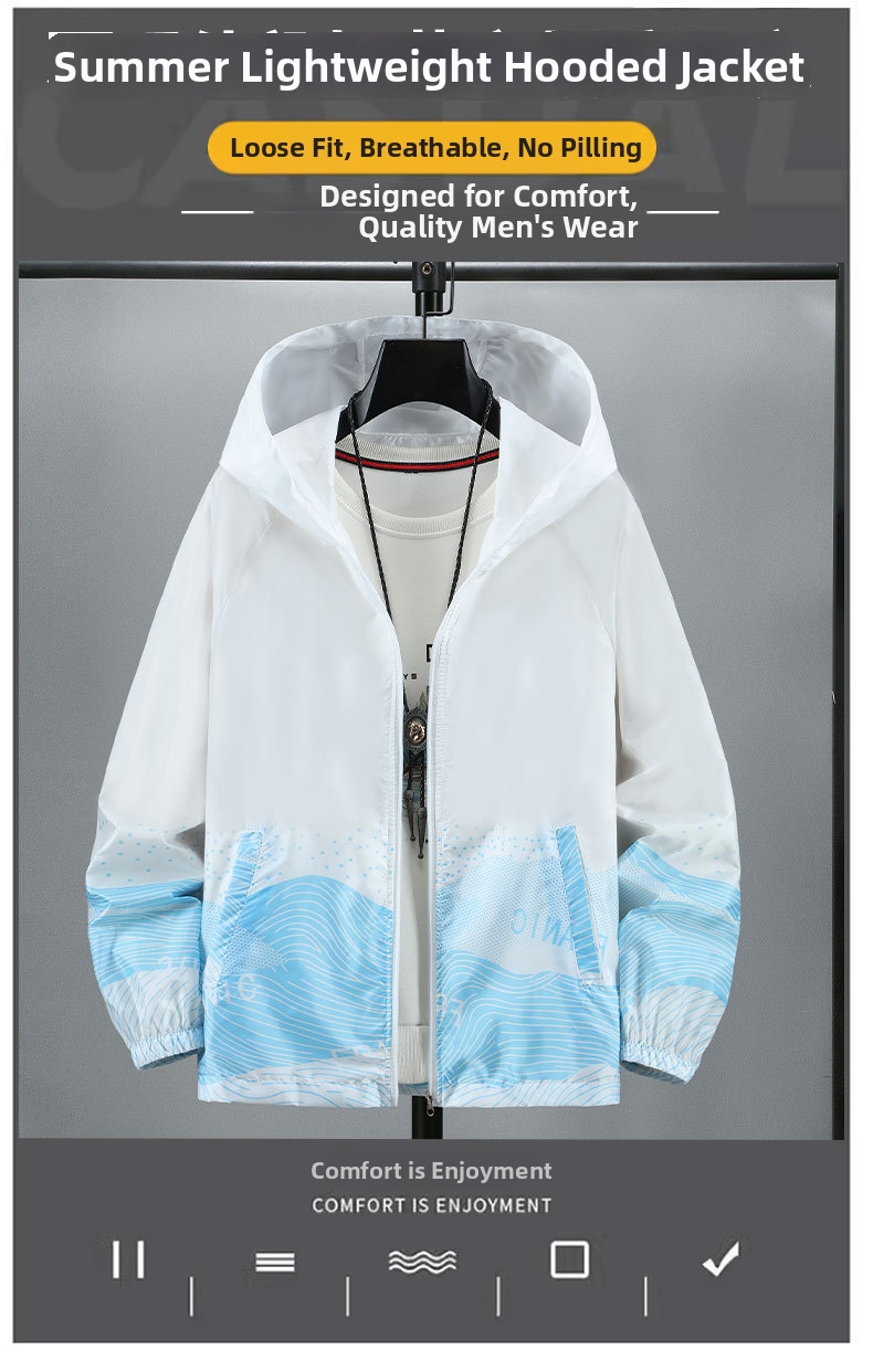 Chaqueta hombre protección solar secado rápido ropa de pesca_voghion.com