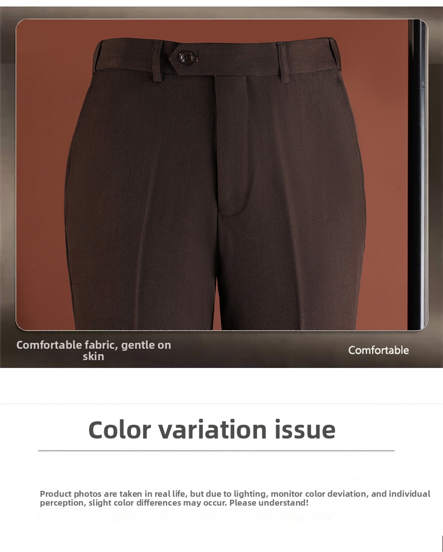 Spring/Summer Men's Casual Commuter Trousers British Style Skinny Fit Wrinkle Resistant Versatile Retro Designer Suits & Blazers_viptrois.com