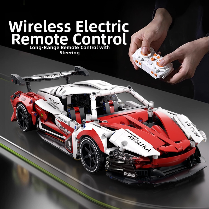 Ferngesteuerte Spielzeugbausteine, kompatibel mit Auto-Montage, Supercar-Spielzeug, Rennwagenmodelle für Kinder, Kleinteile_voghion.com