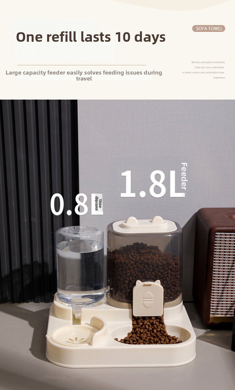 Distributore automatico di cibo e acqua per cani e gatti_voghion.com