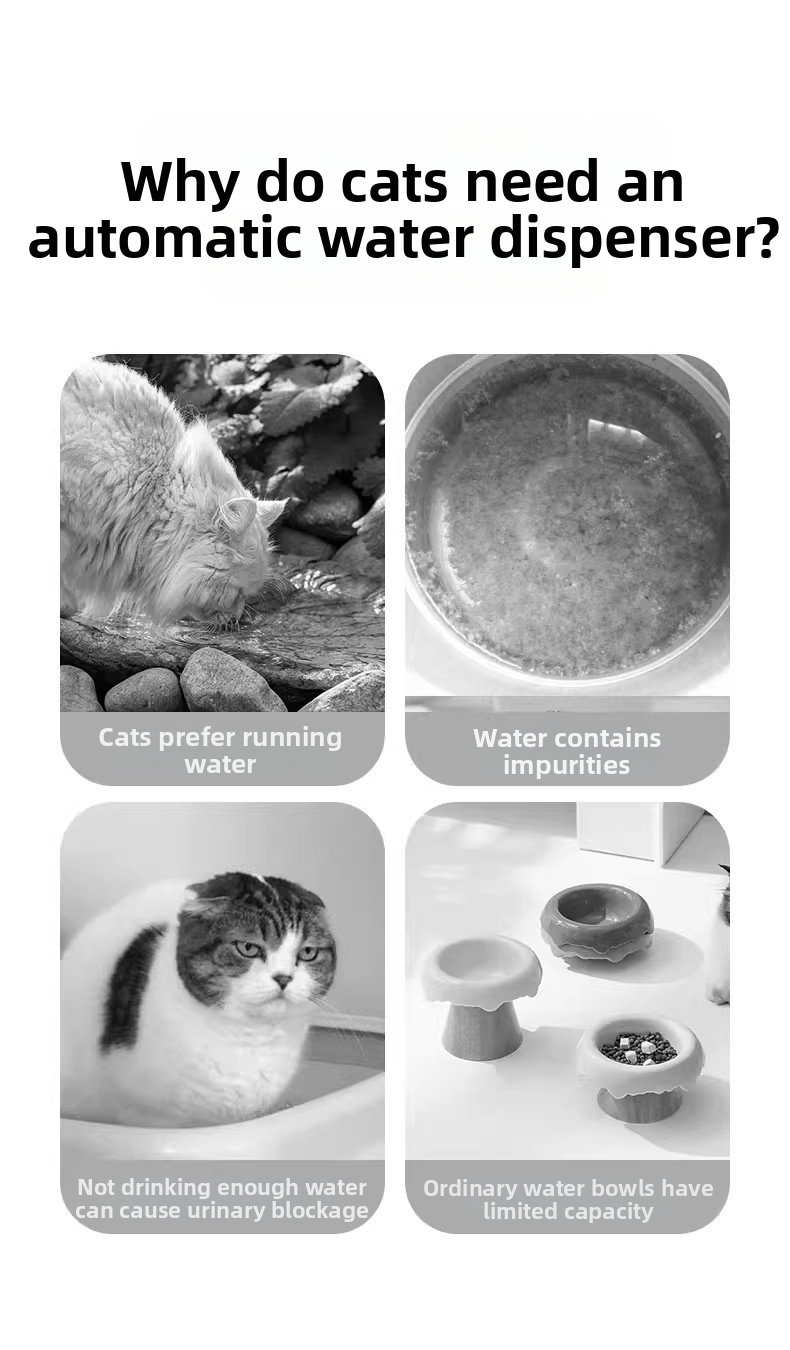 Automatic Wireless Sensor Cat Water Fountain Portable Pet Bowl_voghion.com