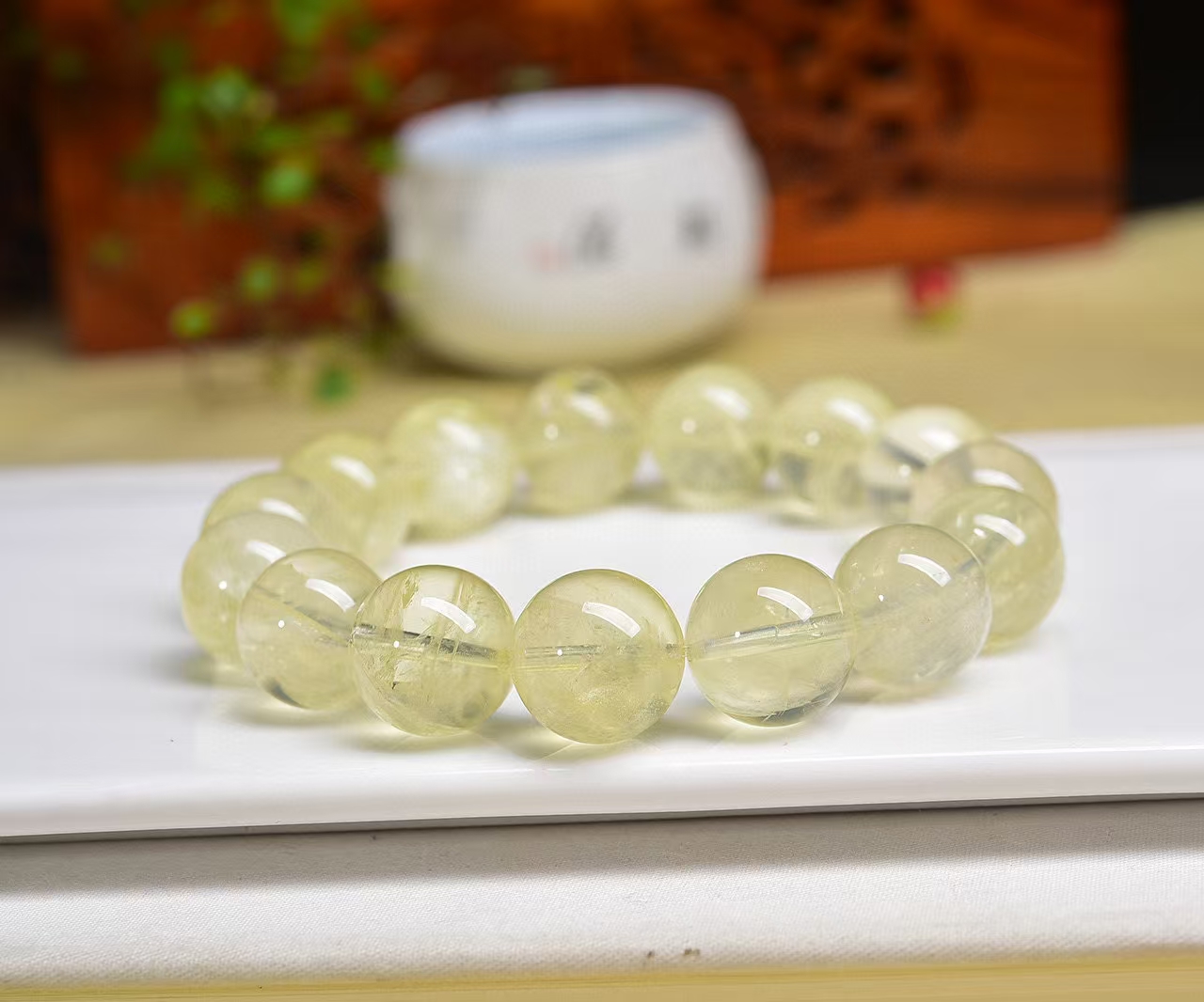 天然黄水晶10/12/14圆珠手串精品热卖推荐特价时尚大气百搭货源