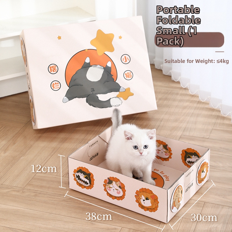 Bac à litière portable, pliable et jetable pour chat, pratique et sans lavage, idéal pour les voyages._voghion.com