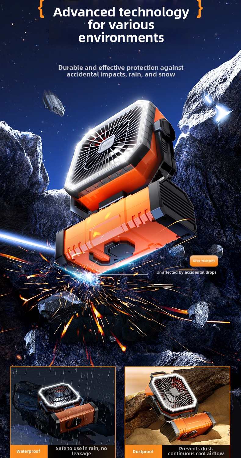 Ventilatore da campeggio portatile con lunga durata per outdoor_voghion.com