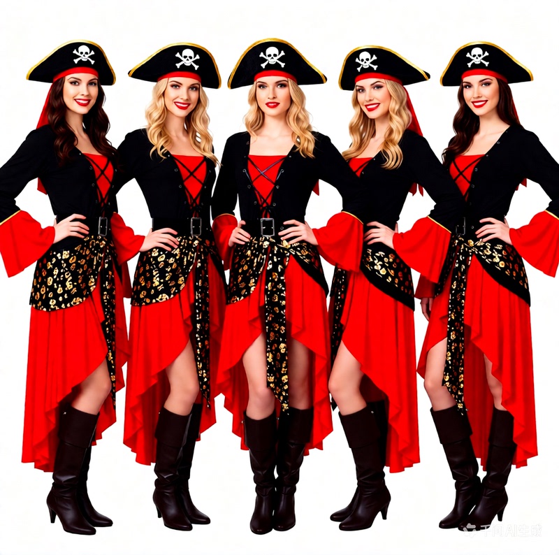S-3Xl Plus Size Female Pirate Clothes European and American Halloween Performance Sexy Female Pirate Costume Cosplay Dropshipping