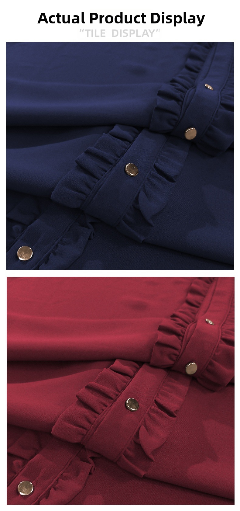 Abito da sera modesto completo due pezzi donna camicia con balze_voghion.com