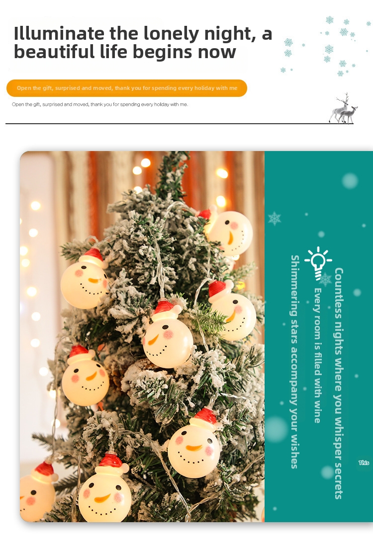 Christmas String Lights Festive Santa Claus And Snowman Led_voghion.com