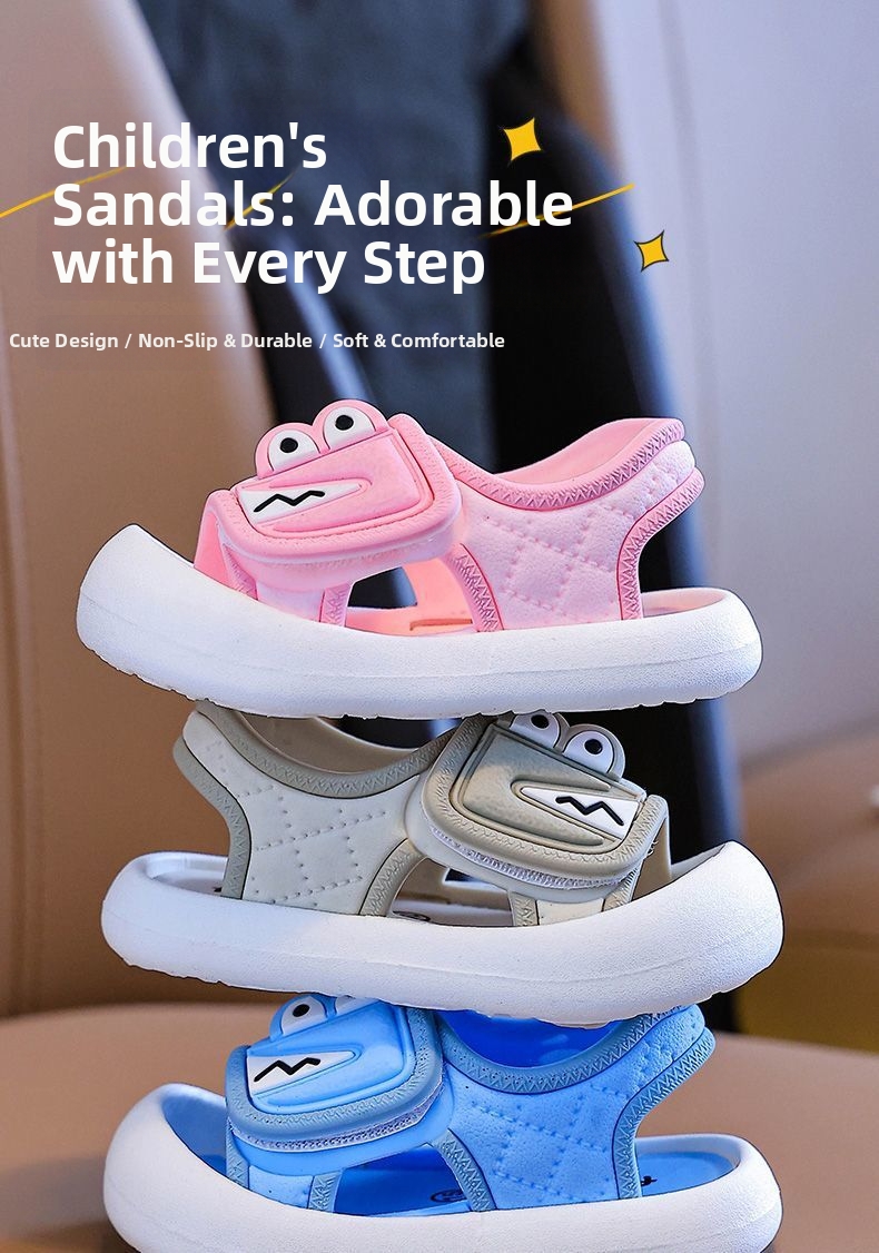 Babysandaler med mjuk sula halkfria strandskor för småbarn_voghion.com