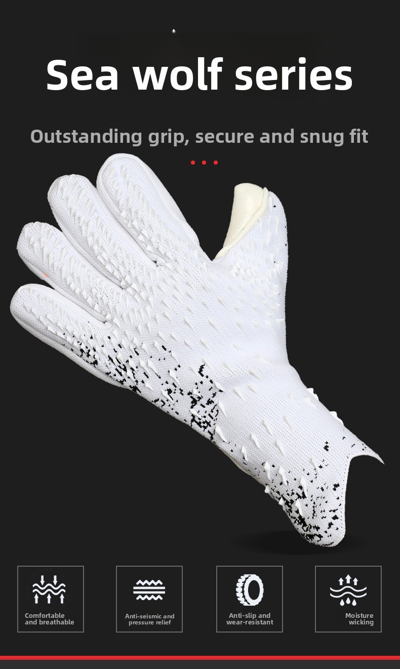 Sea Wolf Professionele Voetbalkeepershandschoenen Verdikte Latex Antislip Speciale Complete Set Kinderkeepershandschoenen 2026 Nieuwe Editie_voghion.com