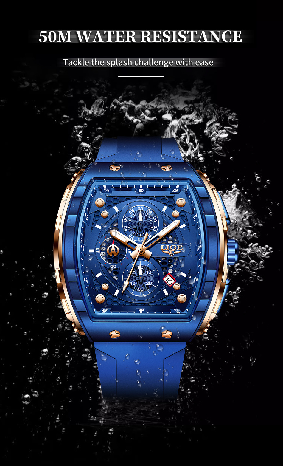 Men's Quartz Watch Multifunction Waterproof Luminous Business_voghion.com
