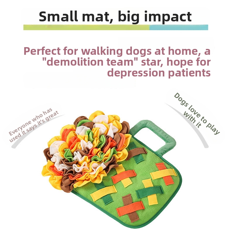 Interactive Dog Sniffing Mat And Squeaking Toy For Stress Relief_voghion.com