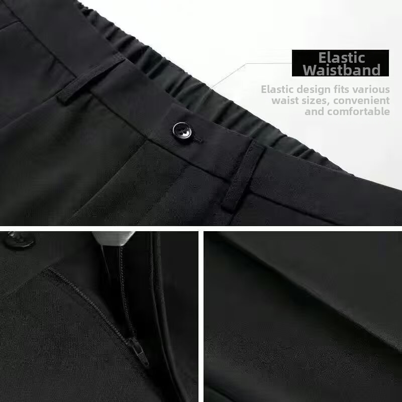 Herren Slim Fit Anzughose Gerade Geschnitten Für Herbst_voghion.com