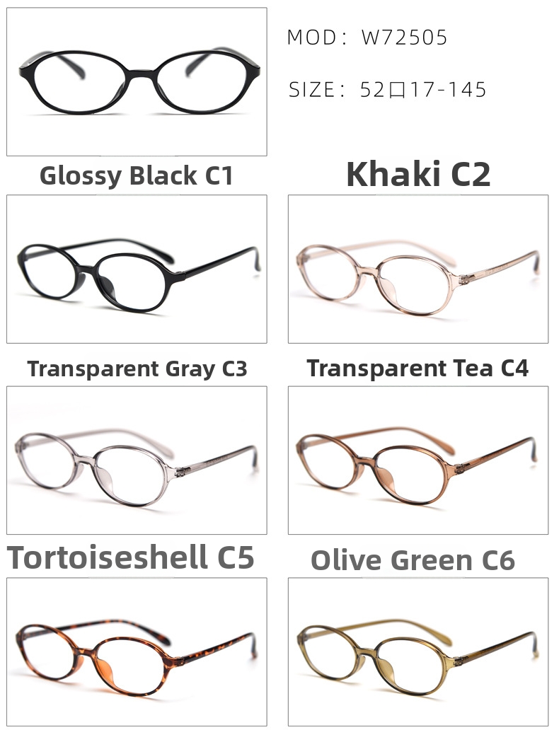 Unisex Light Oval Prescription Glasses Frame For Everyday Wear_voghion.com