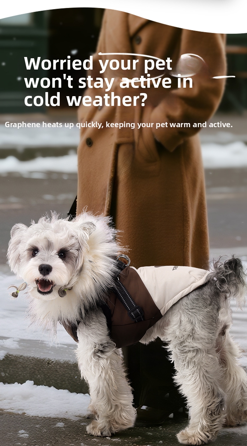 Winter Dog Hooded Jacket Fleece Lined Windproof Pet Parka Warm_voghion.com
