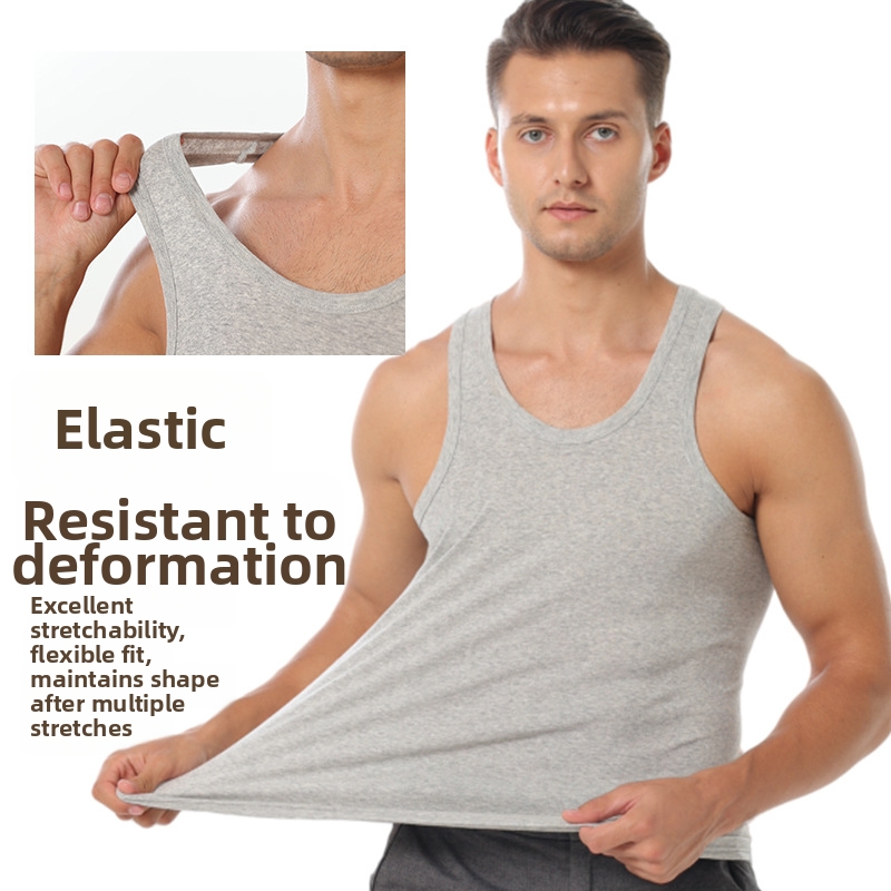 Men's Clothing Men's 100% Cotton Vest For Sports And Fitness Tight Fit Breathable Inner Wear Summer Top For Formal & Casual_viptrois.com