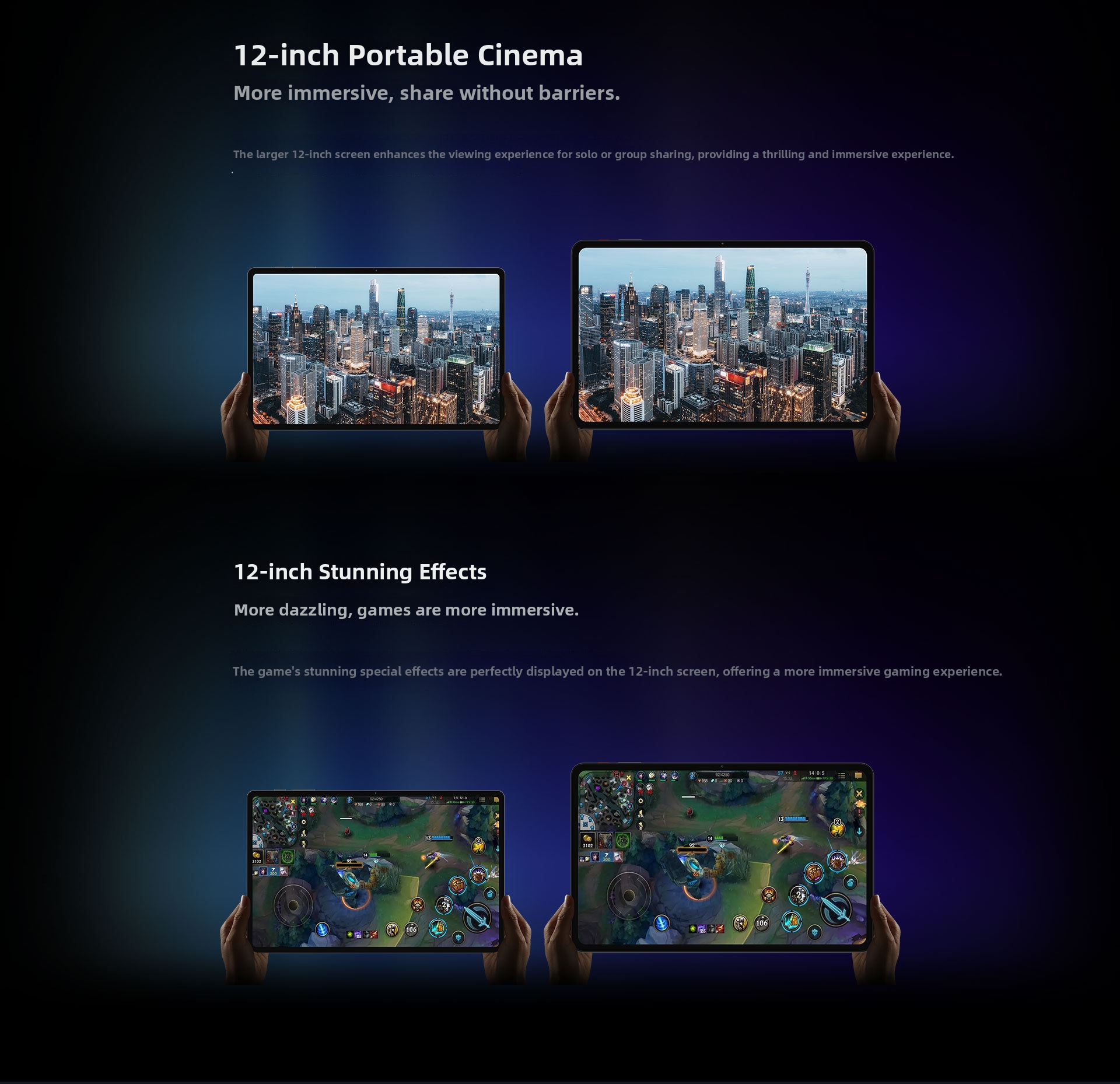 Tablet PC T60 da 12 pollici, piena compatibilità di rete, 8 GB di RAM, 256 GB di ROM, sistema Android._voghion.com