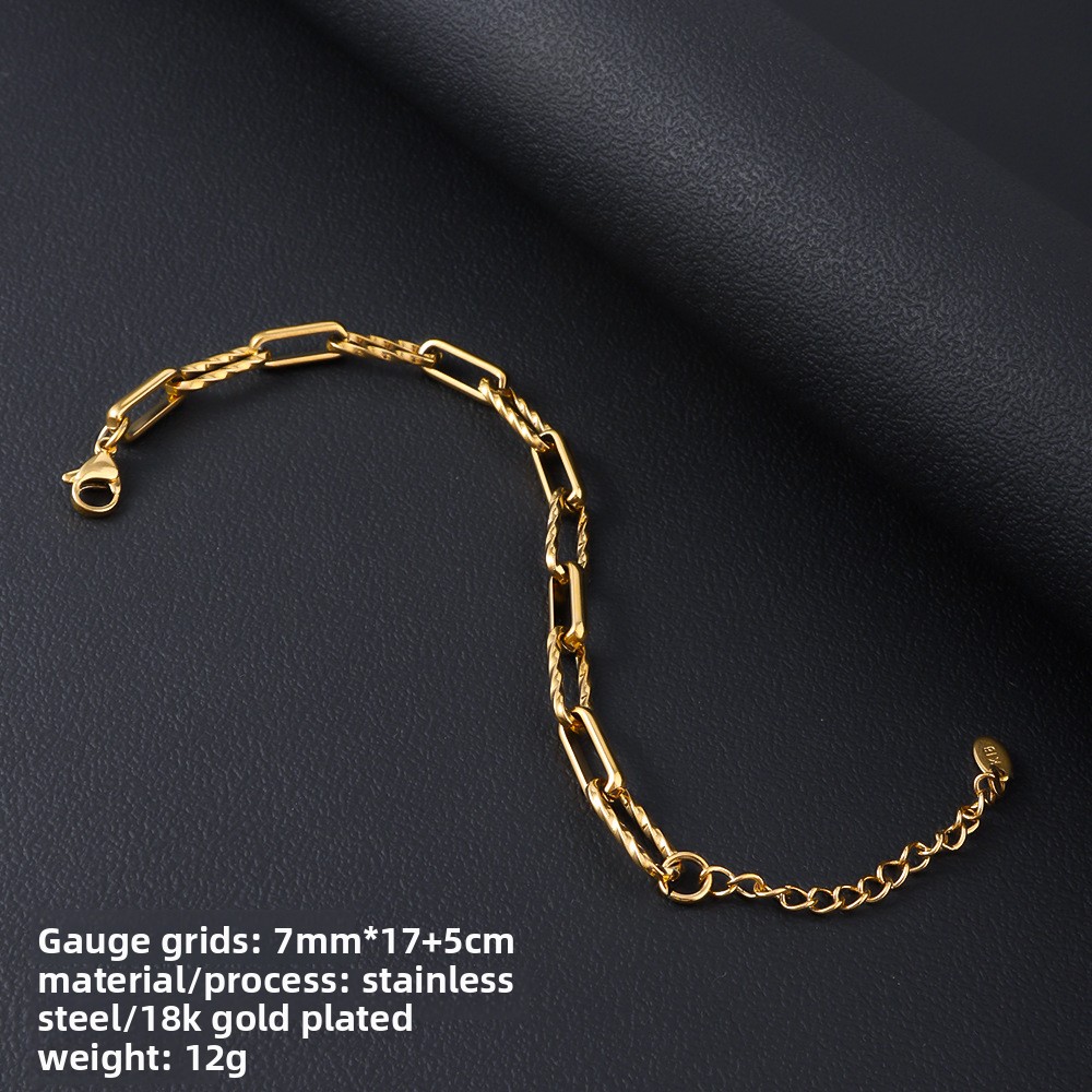 Bracciale In Acciaio Inossidabile Placcato Oro 18k Da Donna_voghion.com