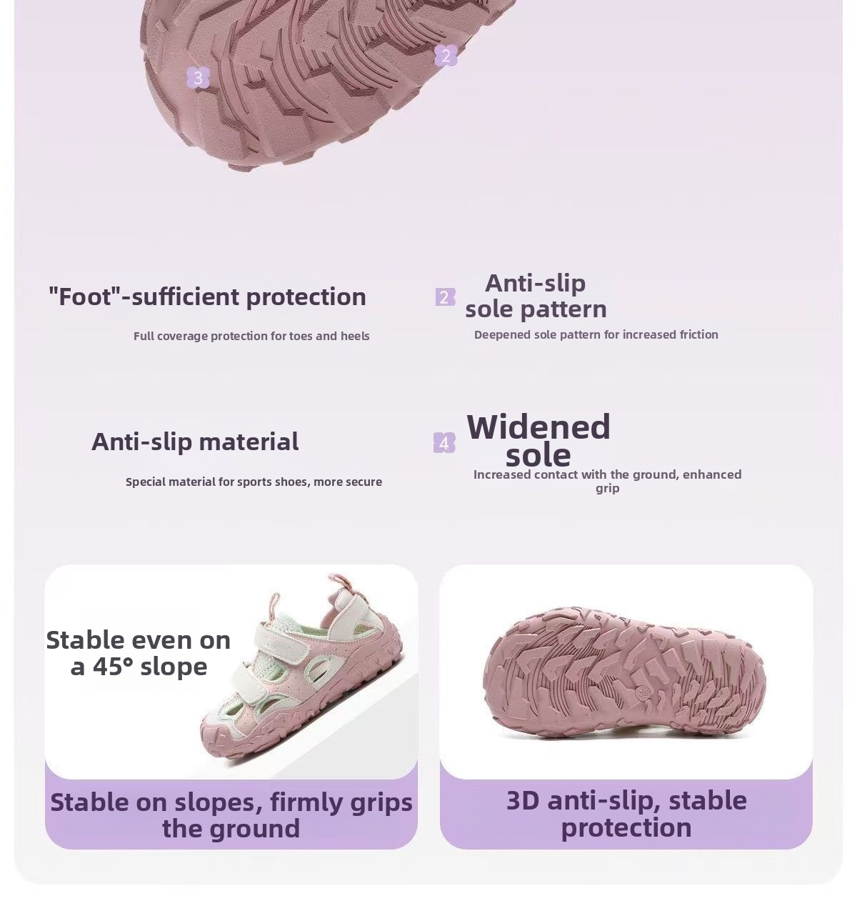 Kids Sport Sandals Breathable Openwork Design For Active Play_voghion.com