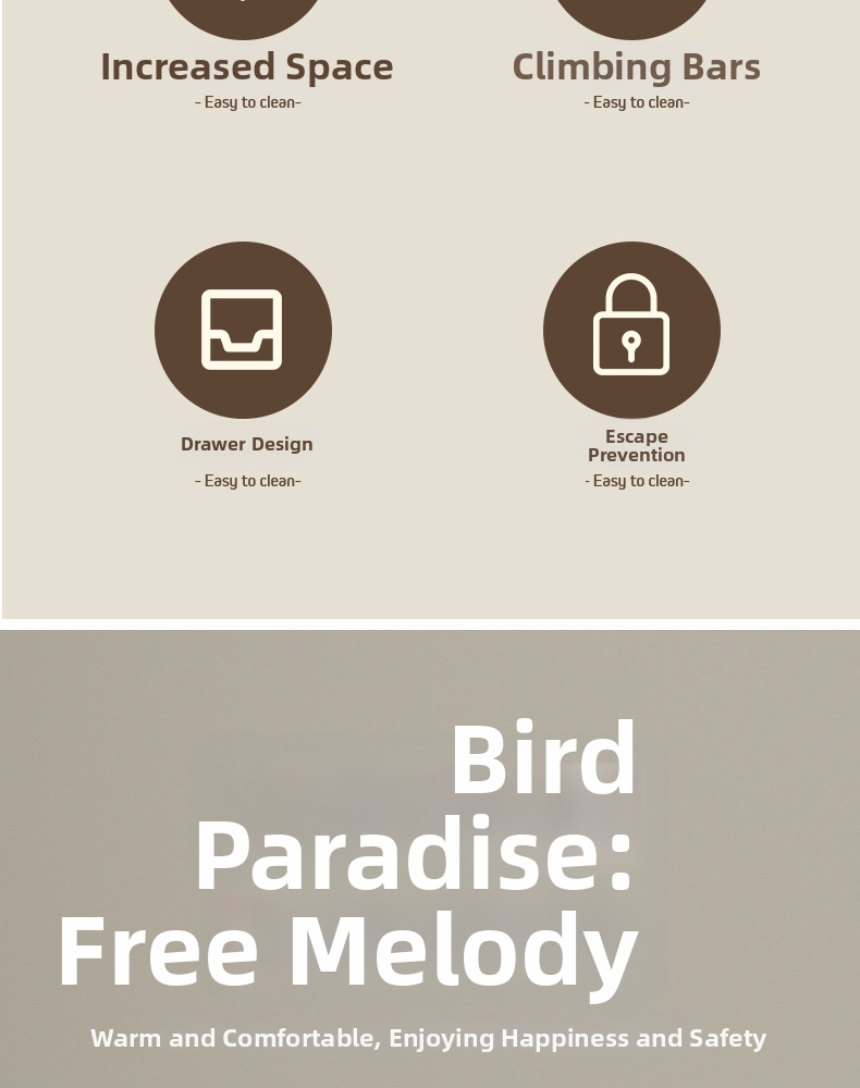 Large Breathable Birdcage For Parrots Portable Outdoor Bird Cage_voghion.com