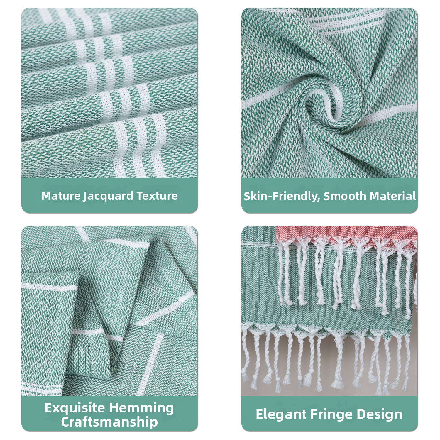 Turkish Tassel Beach Towel Yarn Dyed Shawl Quick Drying Striped Polyester Cotton Absorbent Plus Size Outdoor Beach Towel For Sports And Swimming_voghion.com