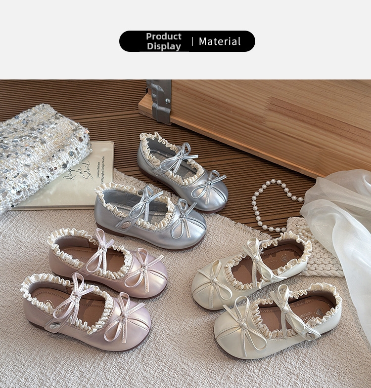 Mädchen Mary Jane Lederschuhe Mit Schleife Und Weicher Sohle_voghion.com