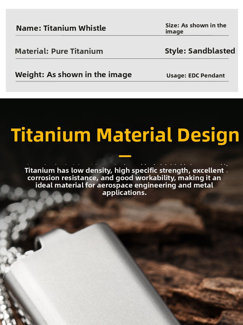 Överlevnadspipa i titan med tre rör för utomhusbruk_voghion.com