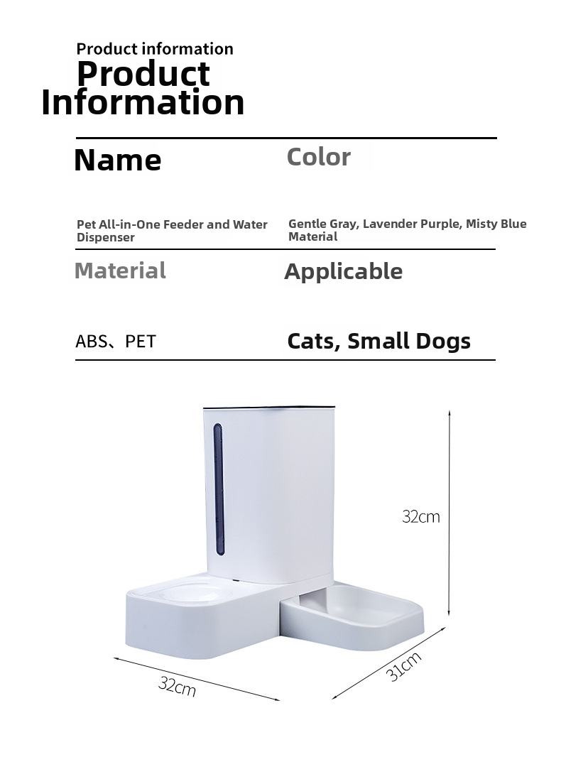 Automatic Cat Feeder And Water Dispenser For Pets Fresh Food Storage_voghion.com