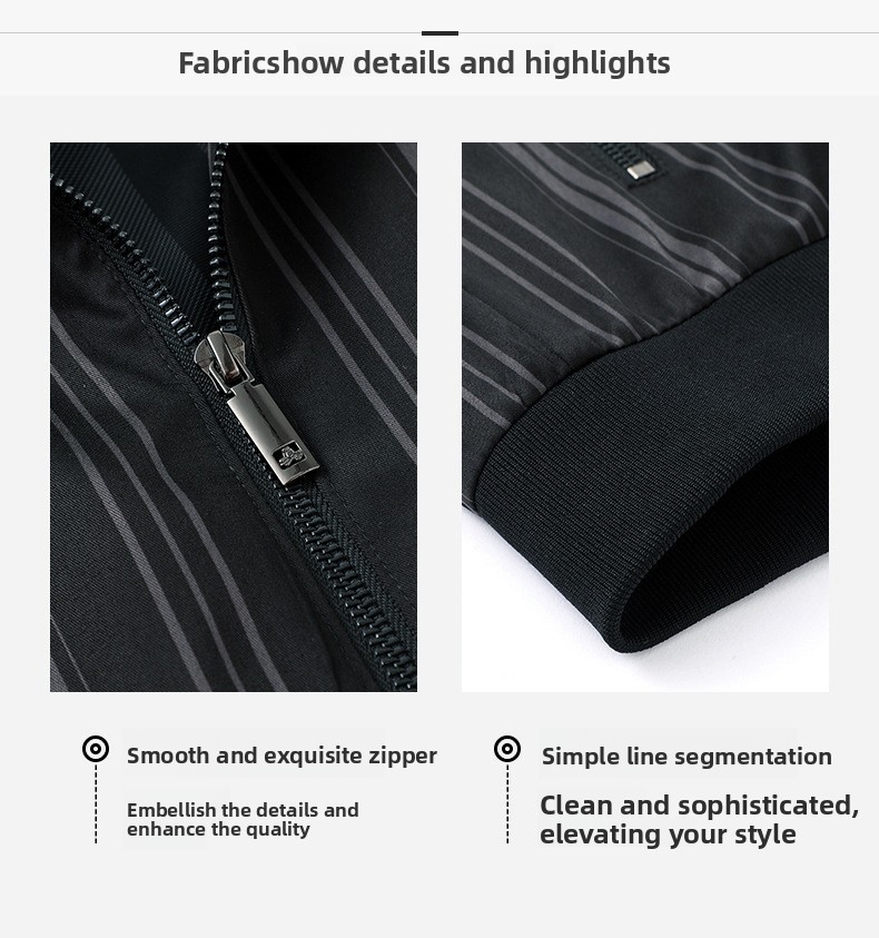 Men's Casual Lightweight Baseball Bomber Jacket With Lapel Collar_voghion.com
