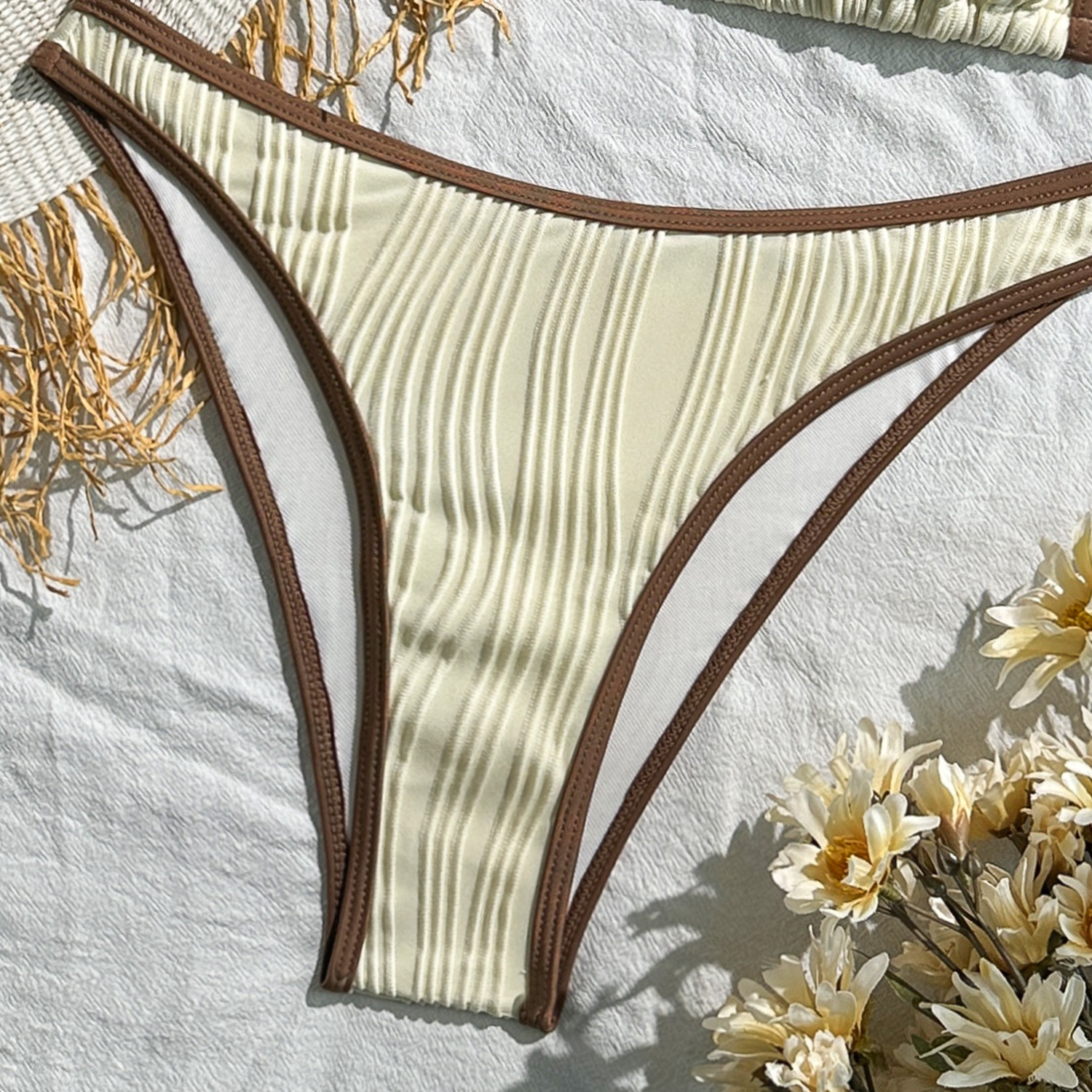 Women's Bikini Set Solid Colour Beach Swimsuit For Women_voghion.com