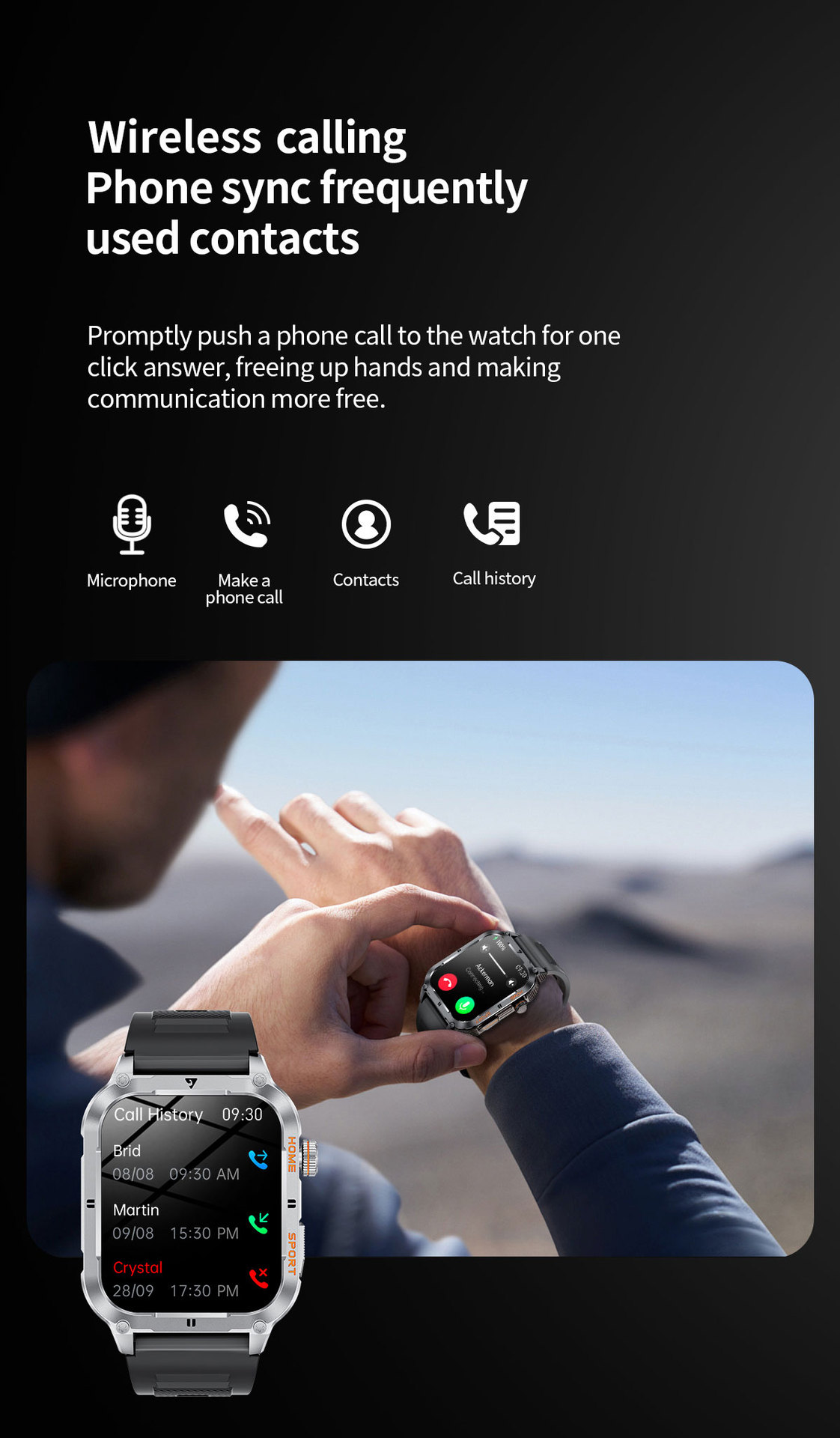 Lige Smartwatch Für Herren Mit Herzfrequenzmesser Und Wetter_voghion.com