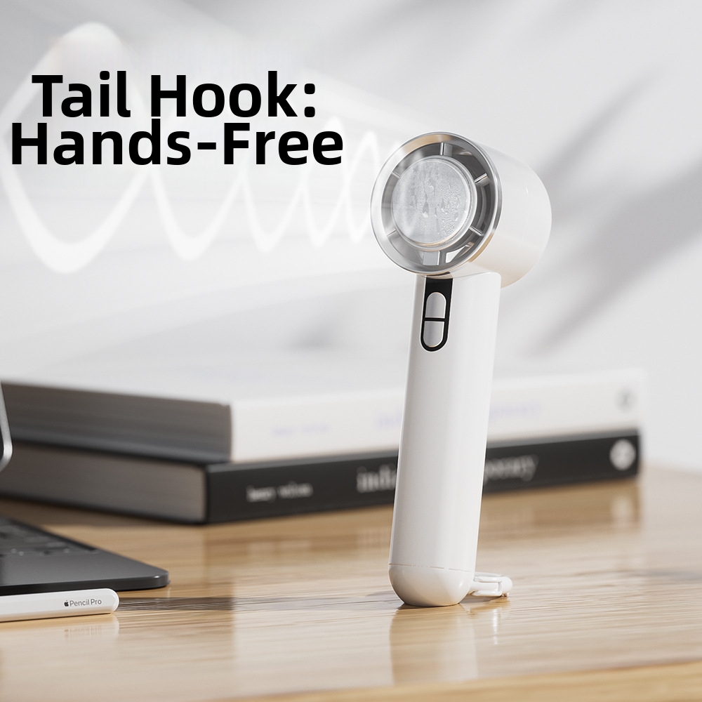 High-Speed Cooling Handheld Fan Portable USB Rechargeable Mini Electric Fan With Five Speed Levels Long Battery Life For Office Use_voghion.com