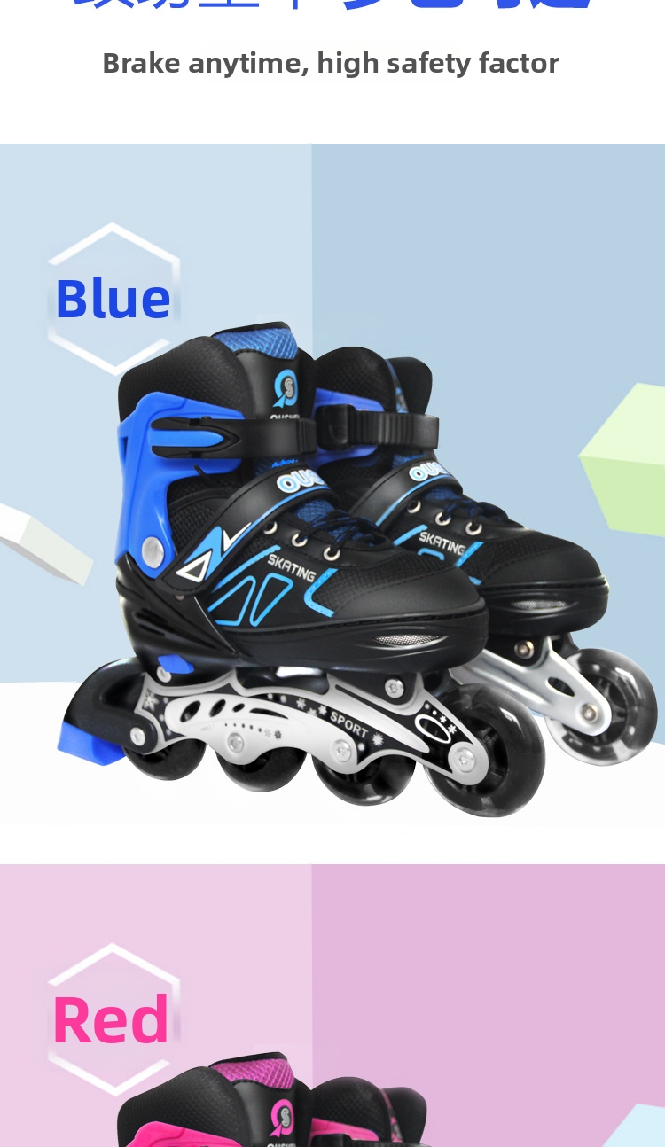 Patines sobre ruedas ajustables con luces y marco de aluminio_voghion.com