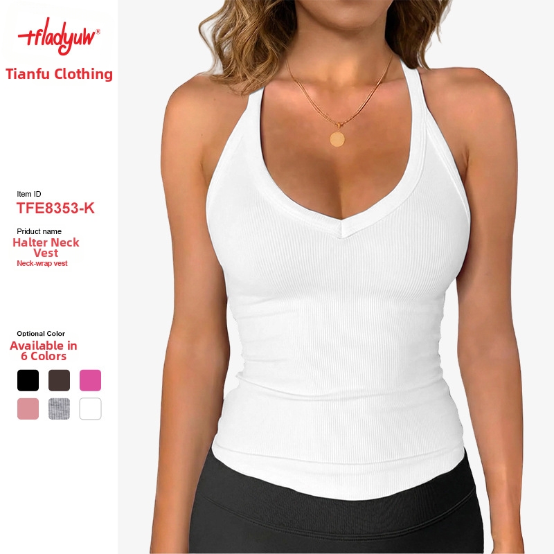 Ärmelloses, geripptes Stricktop im Y2K-Stil – sexy, figurbetont, kurz geschnitten – Streetwear-Basic, vielseitig und einfach unverzichtbar_voghion.com