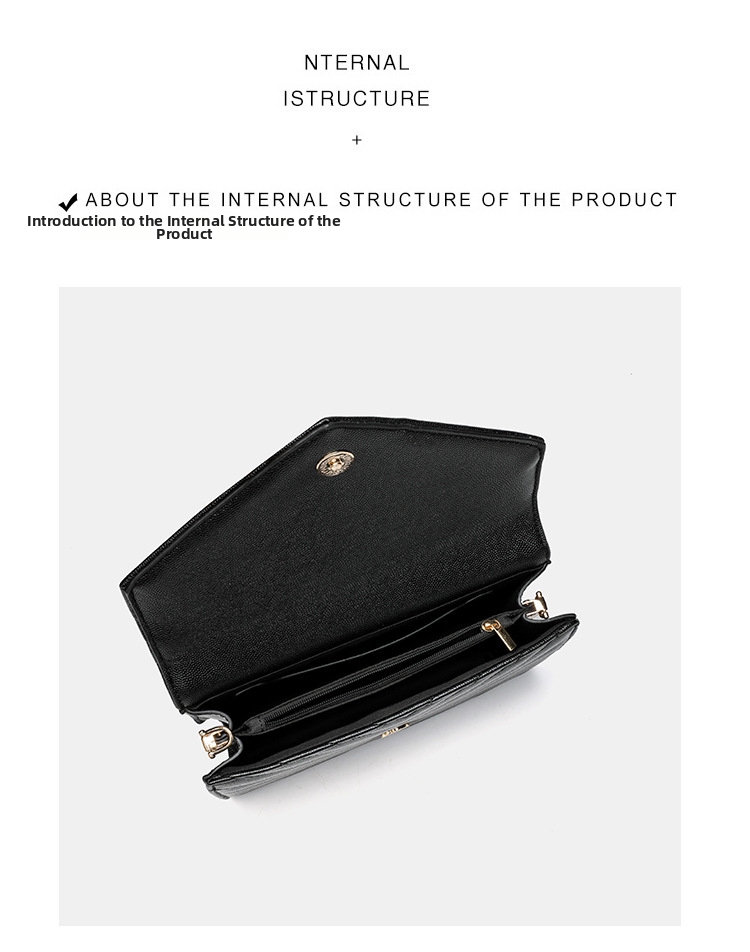 Women's Caviar Patterned Chain Shoulder Bag In Leather Style_voghion.com